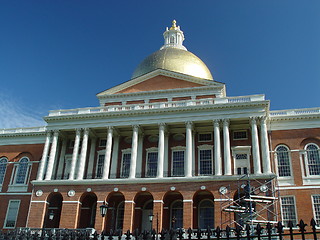 Image showing Massachusetts  State House in Boston on Beacon Street