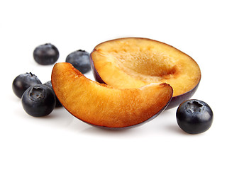 Image showing Blueberry with plum