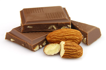 Image showing Chocolate with almonds