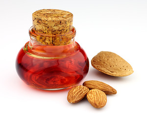 Image showing Almonds oil with kernel