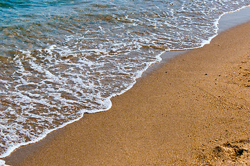 Image showing Tranquil scene at the shores of a sea