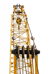 Image showing industrial crane against white isolated background