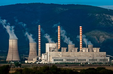 Image showing Fumes coming out of power plant