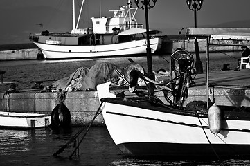 Image showing Little boats at the bay