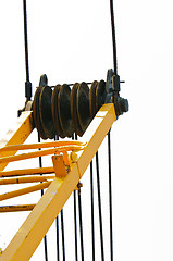 Image showing industrial crane against white isolated background