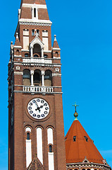 Image showing Clock tower of a cathedral