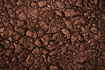 Image showing Dry soil closeup before rain