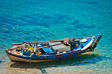 Image showing small boat at the shore