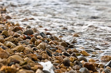 Image showing Rocks on the shore of an ocean