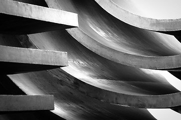 Image showing Abstract metal background with curves