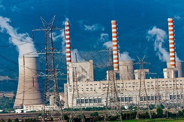 Image showing Fumes coming out of power plant