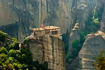 Image showing Stone building built on a mountain