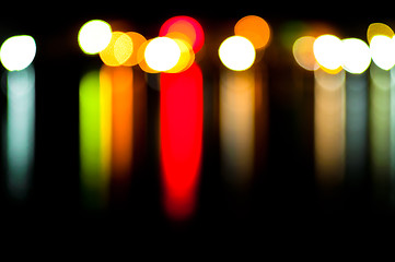 Image showing Out of focus lights in a row