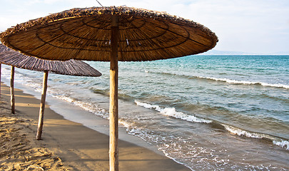 Image showing Tranquil scene on the shores of the ocean