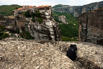 Image showing Stone building built on a mountain