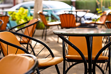 Image showing Table and chairs in a restaurant