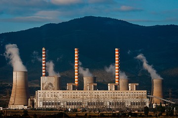 Image showing Fumes coming out of power plant