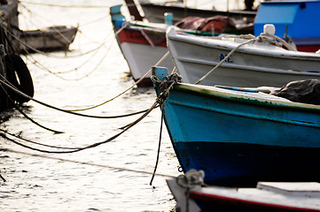 Image showing Fishing boats at the pier
