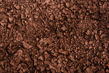 Image showing Dry soil closeup before rain