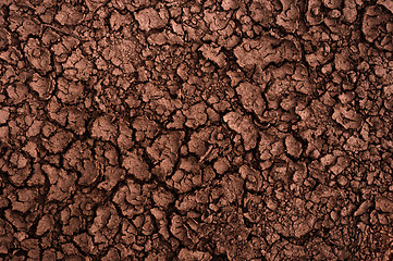 Image showing Dry soil closeup before rain