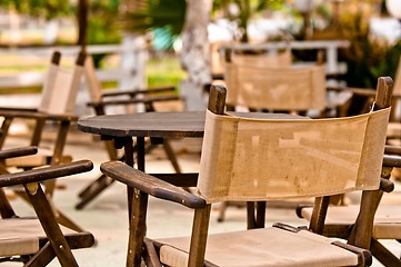 Image showing Table and chairs in a restaurant