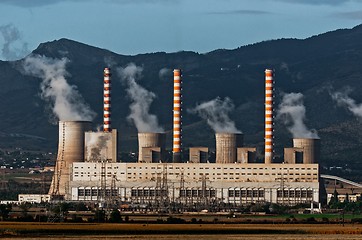 Image showing Fumes coming out of power plant