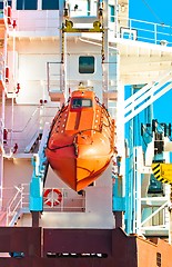 Image showing Deep water transporter hanging on science ship