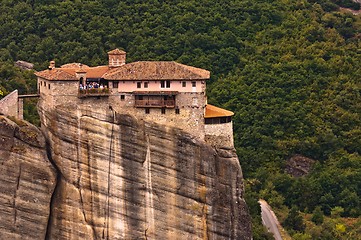 Image showing Stone building built on a mountain