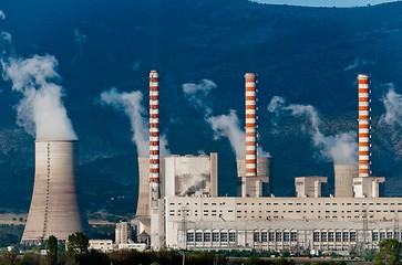 Image showing Fumes coming out of power plant