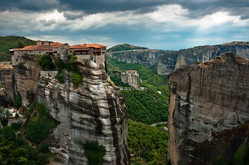 Image showing Stone building built on a mountain