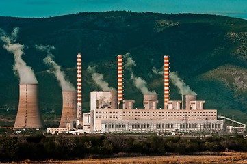 Image showing Fumes coming out of power plant