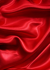 Image showing Smooth elegant red silk can use as background Smooth elegant red