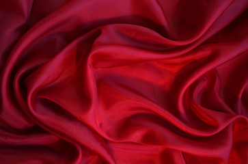 Image showing Smooth Red Silk as background