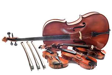 Image showing violins and cello