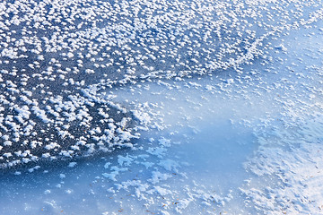 Image showing Fragment of frozen river 