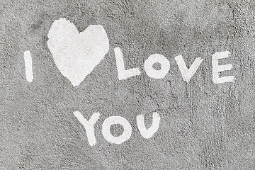 Image showing declaration of love written on the wall