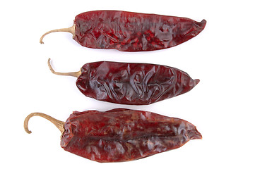 Image showing Dried Chile Peppers Trio