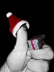 Image showing finger face art , santa 