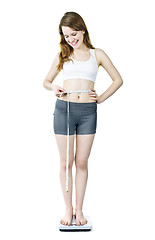 Image showing Young girl losing weight