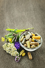 Image showing Herbal medicine and herbs