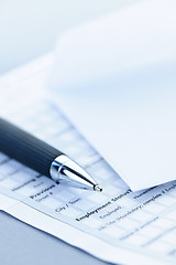 Image showing Financial application form