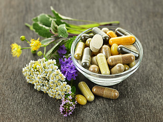 Image showing Herbal medicine and herbs