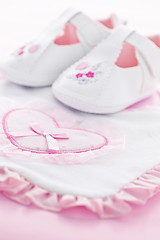 Image showing Pink baby girl clothes