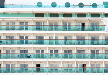 Image showing Ocean liner cabins background