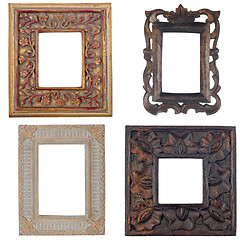 Image showing Four antique picture frames