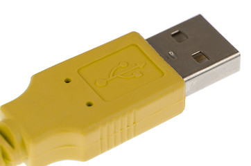 Image showing Yellow Computer USB 2.0 cable