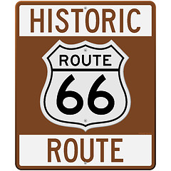 Image showing Historic Route 66 Sign