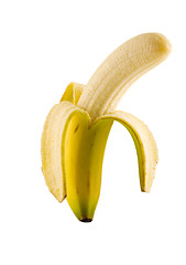 Image showing Isolated banana peeled