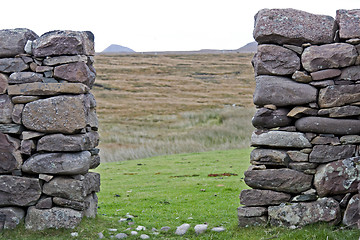 Image showing passage through stone wall