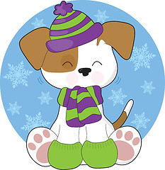 Image showing Cute Puppy Winter